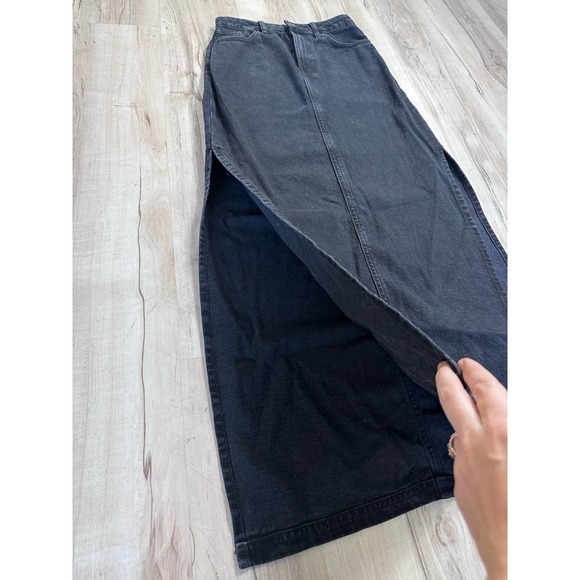 Topshop black denim maxi skirt - Picture 4 of 9